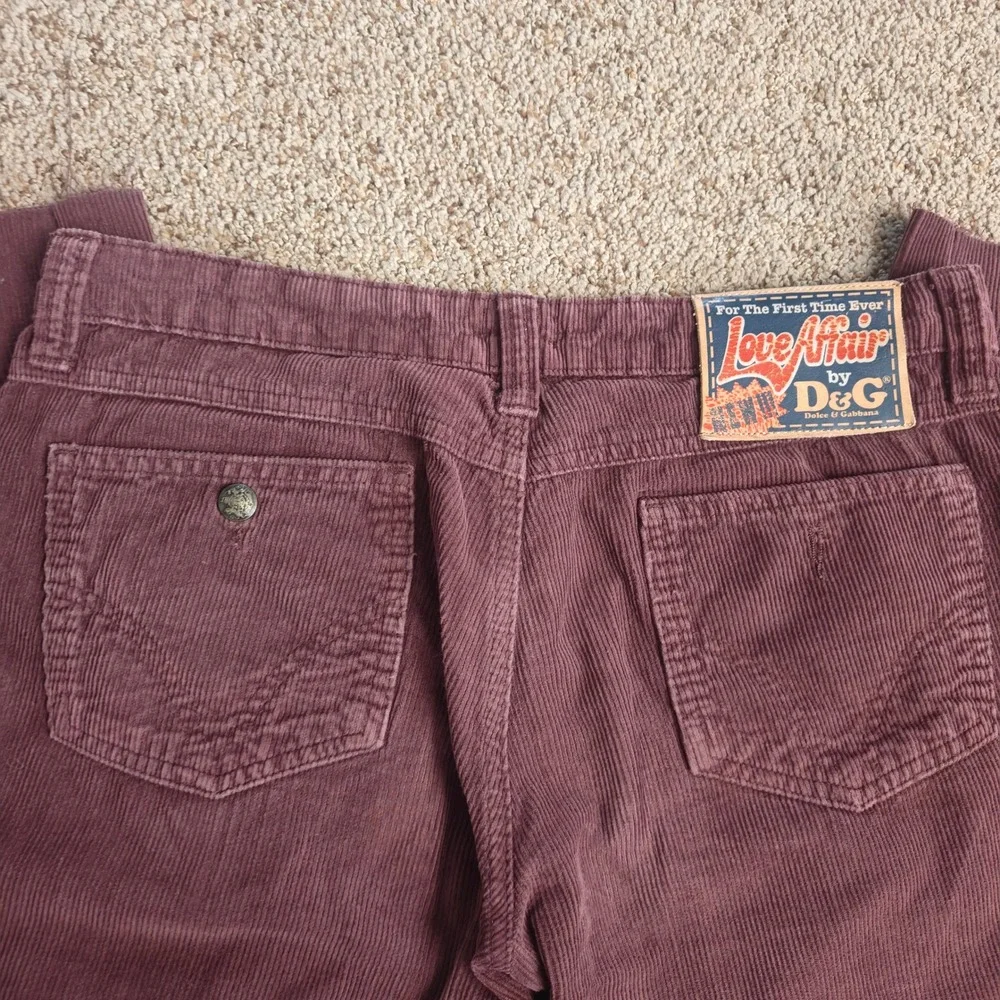 Vintage D&G Dolce & Gabbana Corduroy Pants Comfort‎ Fit Boot Cut Women's Sz 32